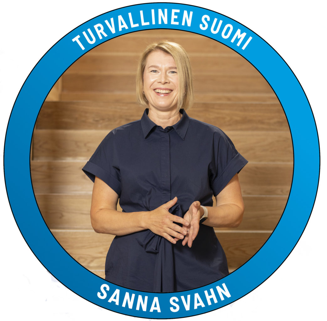 Turvallinen Suomi esiintyjä Sanna Svahn
